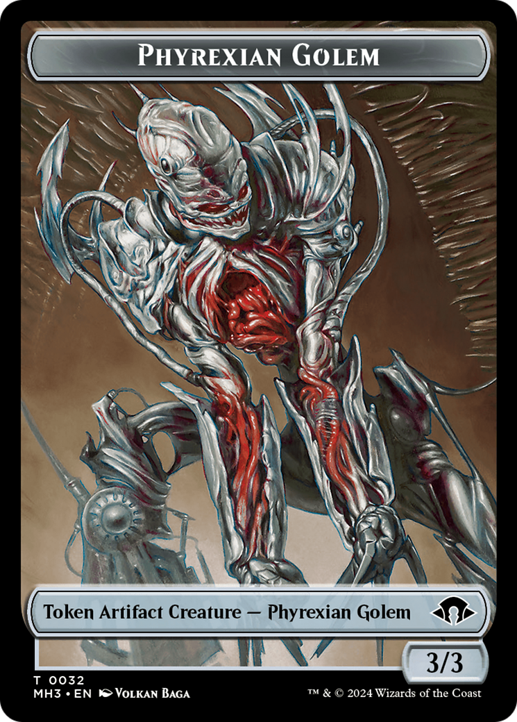 Phyrexian Golem Token [Modern Horizons 3 Tokens] | Dragon's Lair Comics and Fantasy Houston TX