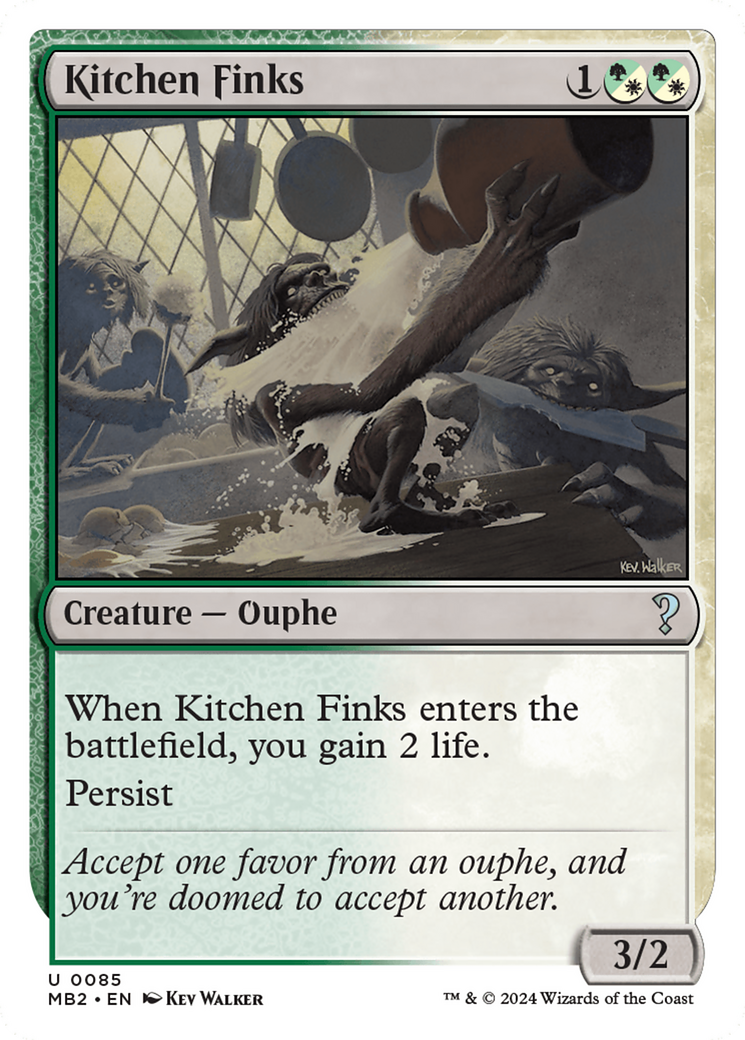 Kitchen Finks (White Border) [Mystery Booster 2] | Dragon's Lair Comics and Fantasy Houston TX