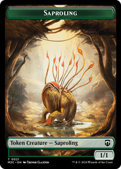 Tarmogoyf // Saproling Double-Sided Token [Modern Horizons 3 Commander Tokens] | Dragon's Lair Comics and Fantasy Houston TX