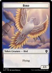 Storm Crow // Bird (003) Double-Sided Token [Bloomburrow Commander Tokens] | Dragon's Lair Comics and Fantasy Houston TX