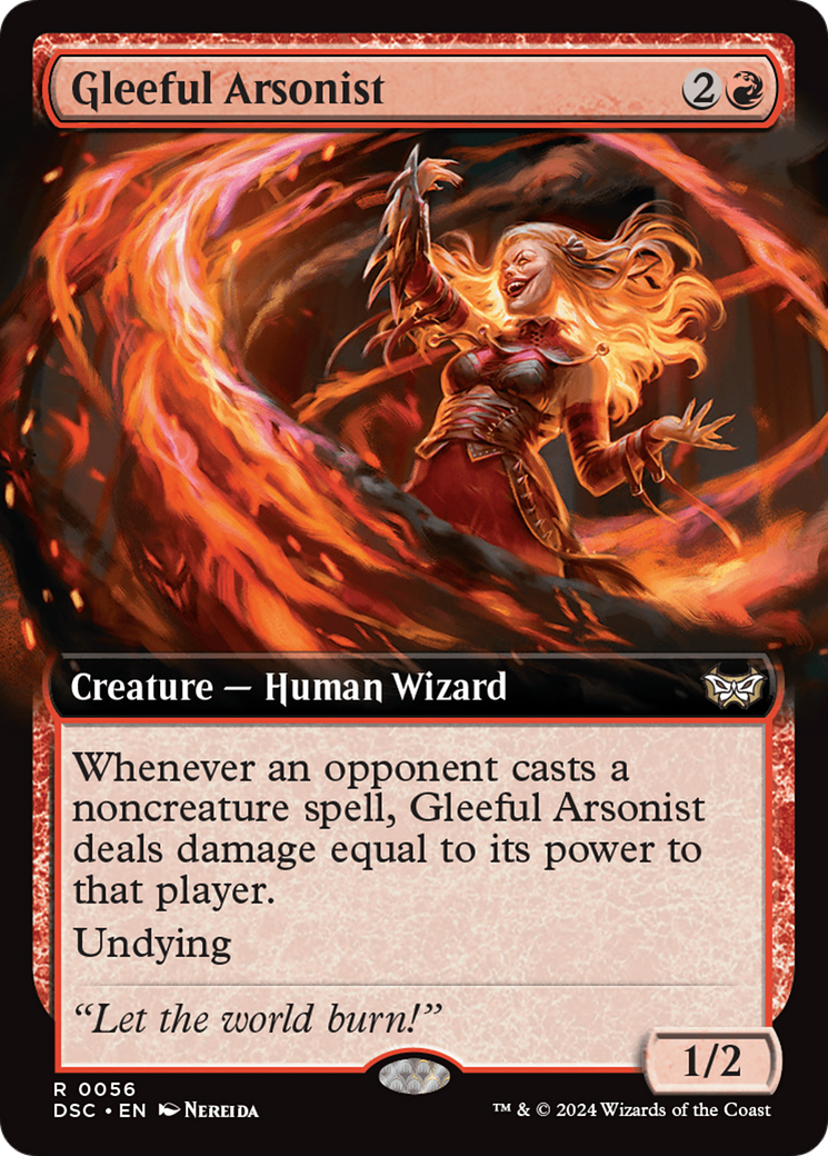 Gleeful Arsonist (Extended Art) [Duskmourn: House of Horror Commander] | Dragon's Lair Comics and Fantasy Houston TX