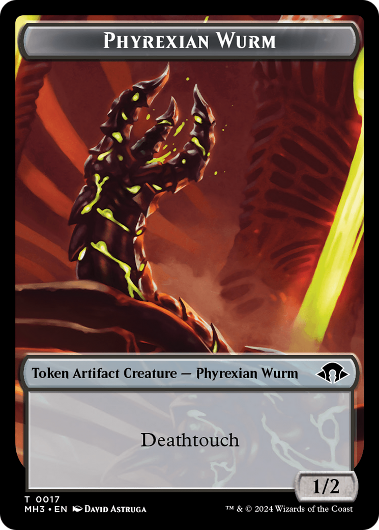 Phyrexian Wurm Token (0017) [Modern Horizons 3 Tokens] | Dragon's Lair Comics and Fantasy Houston TX