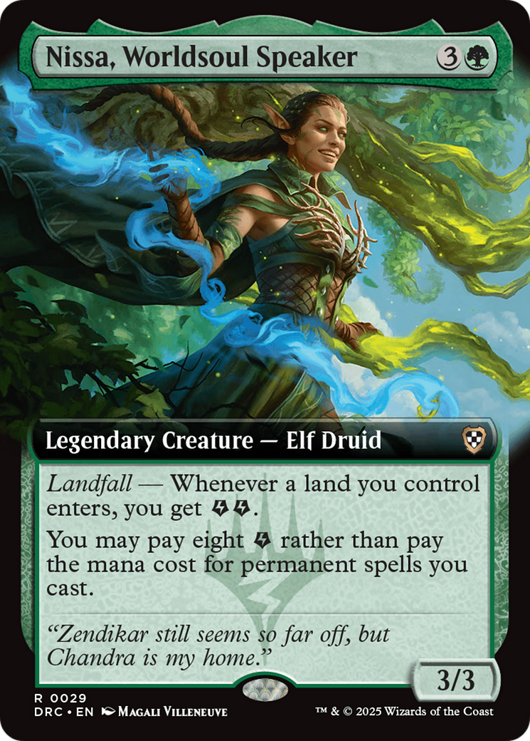 Nissa, Worldsoul Speaker (Extended Art) [Aetherdrift Commander] | Dragon's Lair Comics and Fantasy Houston TX