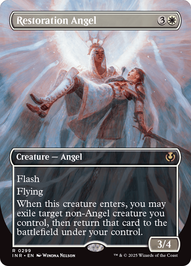 Restoration Angel (Borderless) [Innistrad Remastered] | Dragon's Lair Comics and Fantasy Houston TX