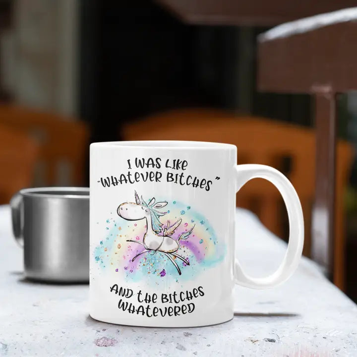 The Geek Boutique: Unicorns, Rainbows & Bitches - Snarky 15 oz. Ceramic Mug | Dragon's Lair Comics and Fantasy Houston TX