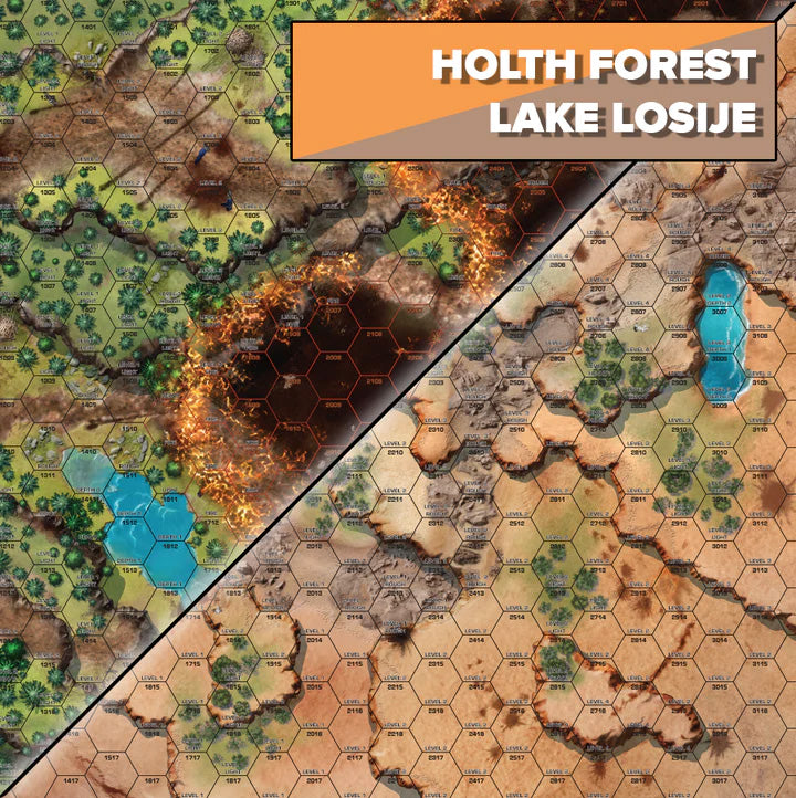 Battletech: Battle Mat - Tukayyid - Holth Forest/Lake Losiije | Dragon's Lair Comics and Fantasy Houston TX