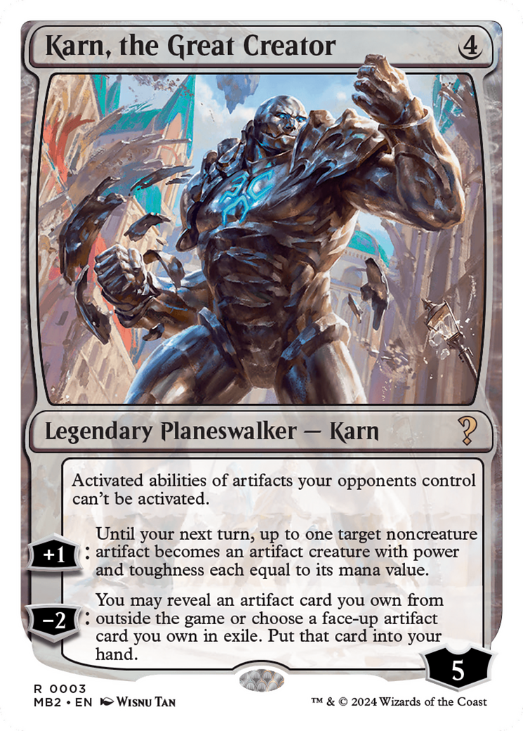 Karn, the Great Creator (White Border) [Mystery Booster 2] | Dragon's Lair Comics and Fantasy Houston TX