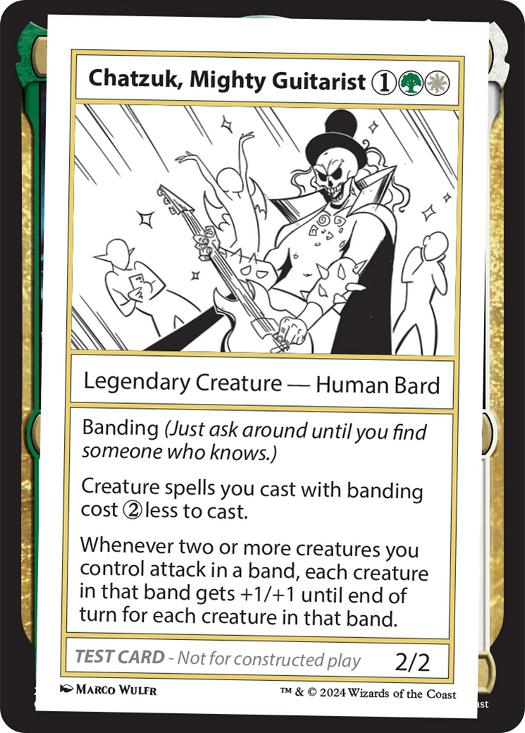 Chatzuk, Mighty Guitarist [Mystery Booster 2 Playtest Cards] | Dragon's Lair Comics and Fantasy Houston TX