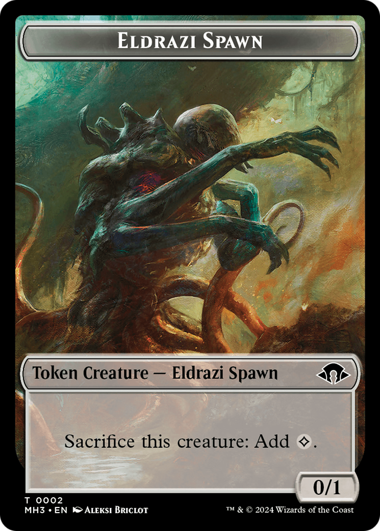 Eldrazi Spawn // Soldier Double-Sided Token [Modern Horizons 3 Tokens] | Dragon's Lair Comics and Fantasy Houston TX