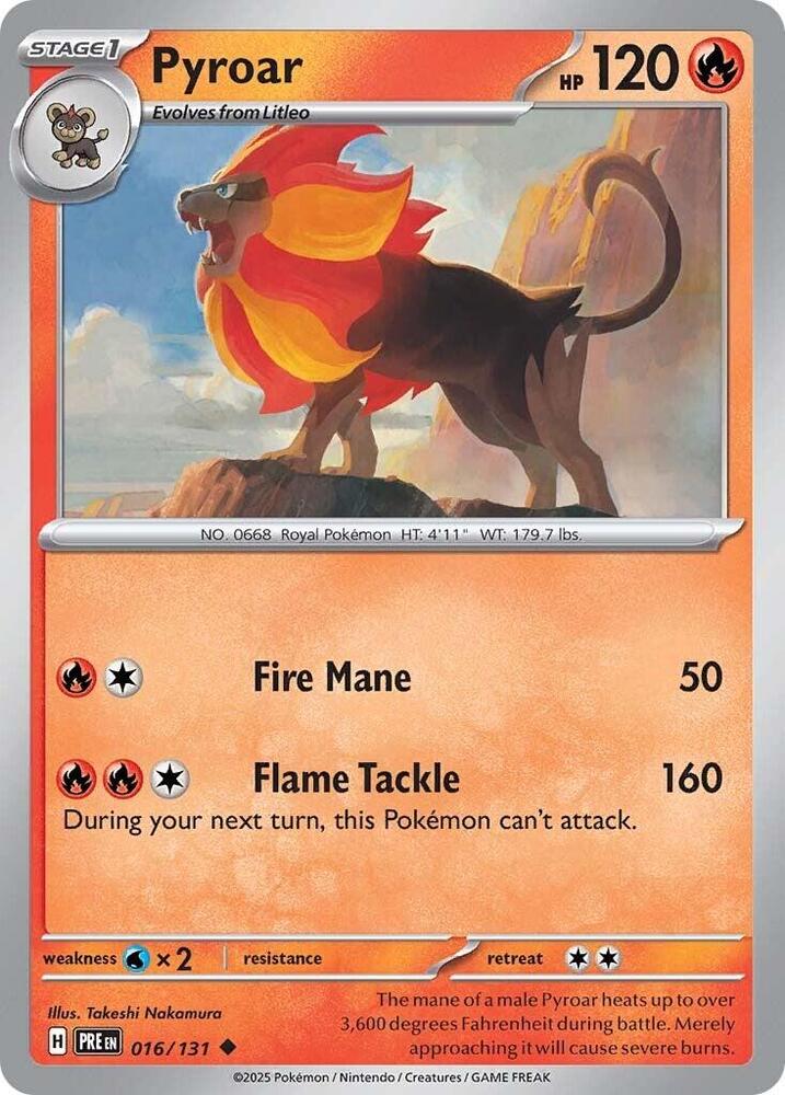 Pyroar (016/131) [Scarlet & Violet: Prismatic Evolutions] | Dragon's Lair Comics and Fantasy Houston TX