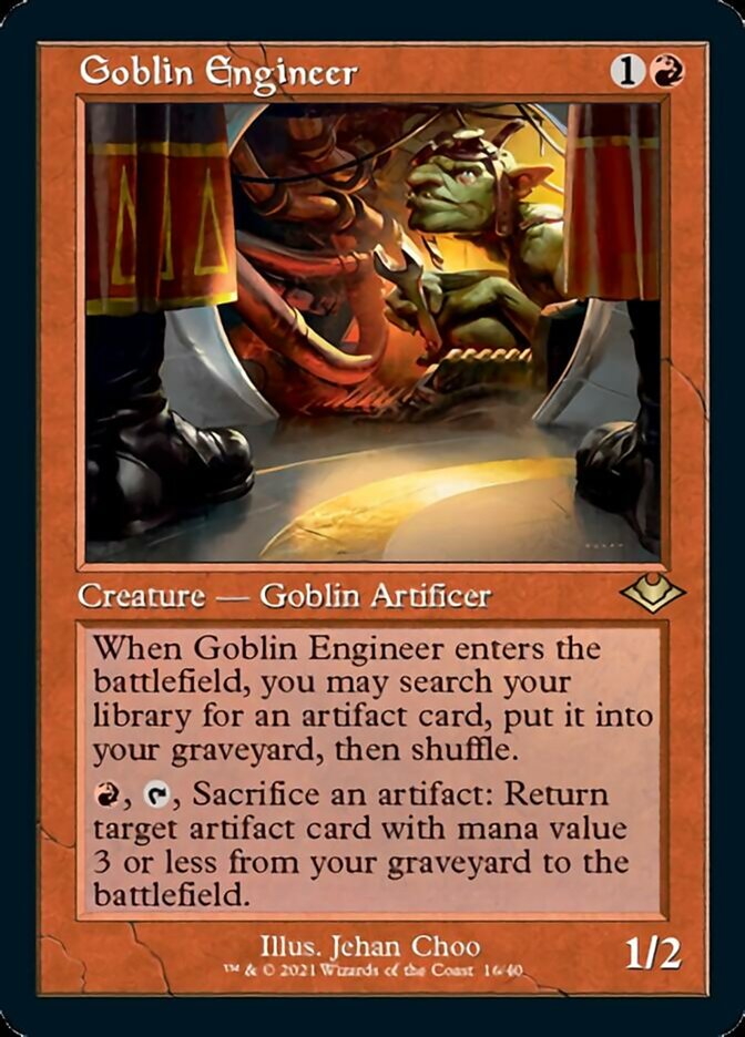 Goblin Engineer (Retro Foil Etched) [Modern Horizons] | Dragon's Lair Comics and Fantasy Houston TX