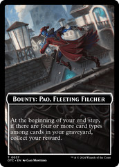 Bounty: Paq, Fleeting Filcher // Bounty Rules Double-Sided Token [Outlaws of Thunder Junction Commander Tokens] | Dragon's Lair Comics and Fantasy Houston TX