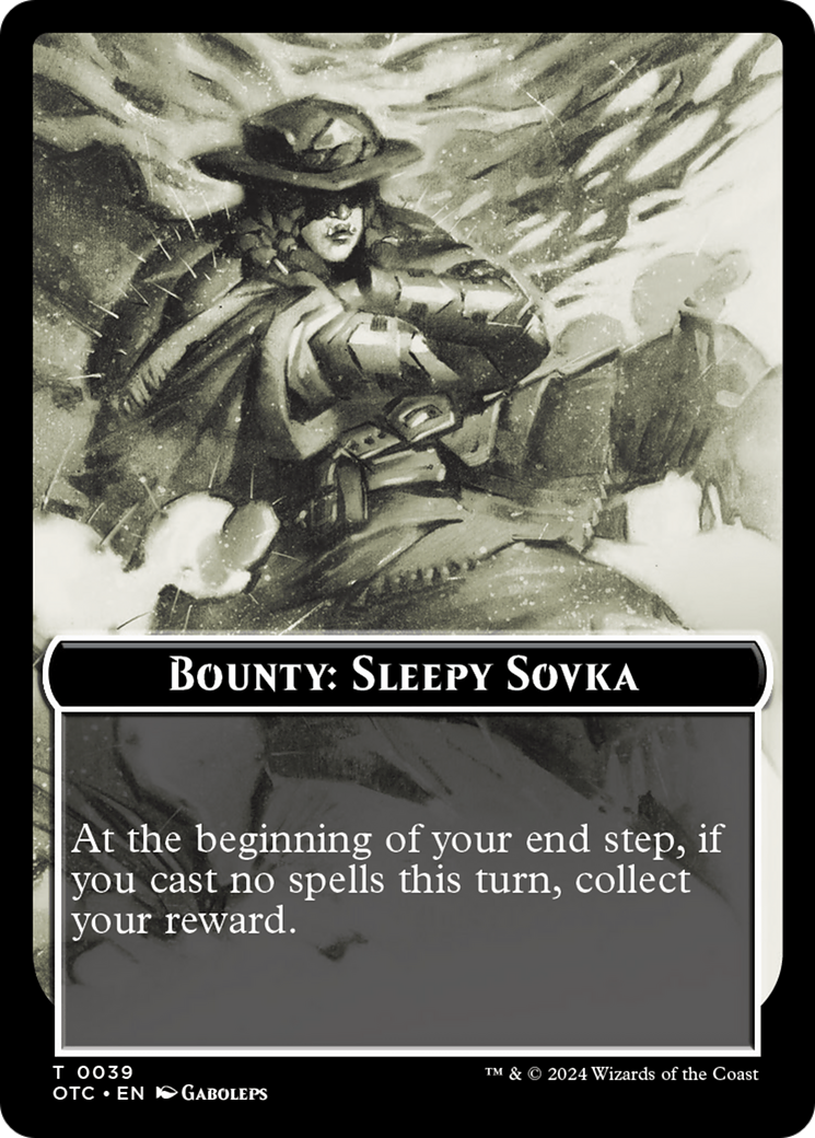 Bounty: Sleepy Sovka // Bounty Rules Double-Sided Token [Outlaws of Thunder Junction Commander Tokens] | Dragon's Lair Comics and Fantasy Houston TX