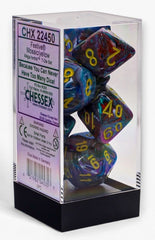 Chessex Festive: Mega-hedral Mosaic/yellow 7-Die Set | Dragon's Lair Comics and Fantasy Houston TX