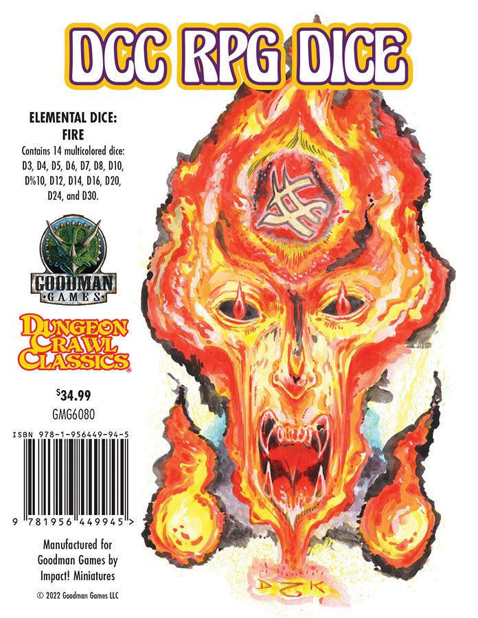 Dungeon Crawl Classic: Elemental Dice Set - Fire (14 Dice) Poly Set | Dragon's Lair Comics and Fantasy Houston TX