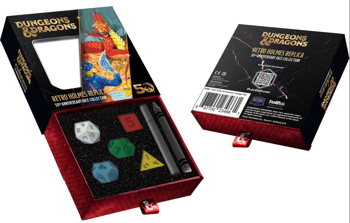 Dungeons & Dragons 50th Anniversary Dice: Retro Holmes Replica Set (5) | Dragon's Lair Comics and Fantasy Houston TX