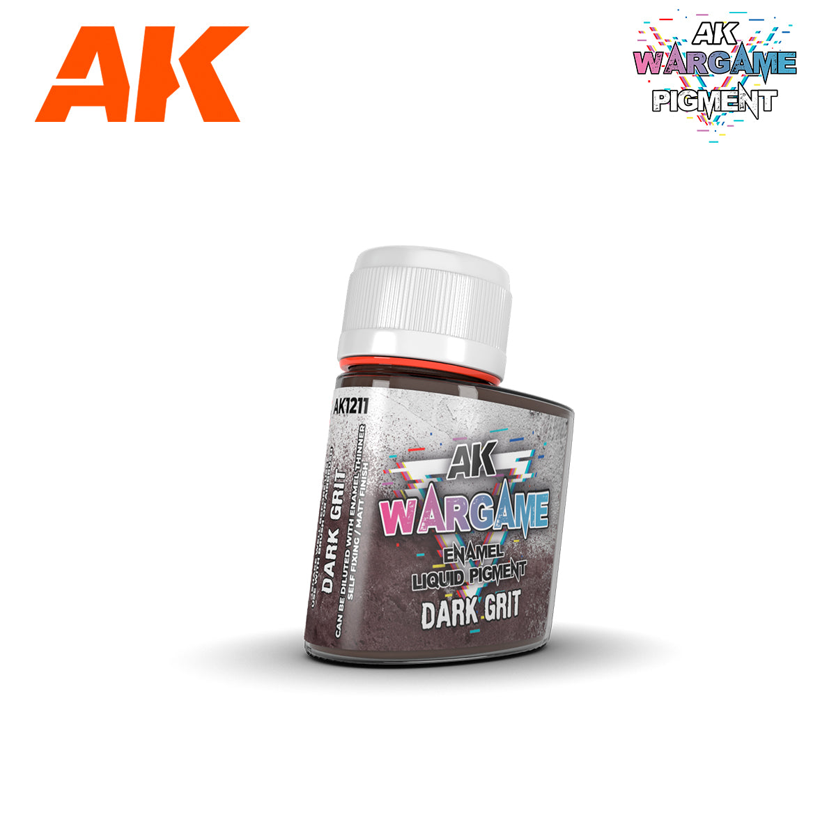 AK Interactive Wargame Enamel Liquid Pigments Dark Grit 35ml | Dragon's Lair Comics and Fantasy Houston TX