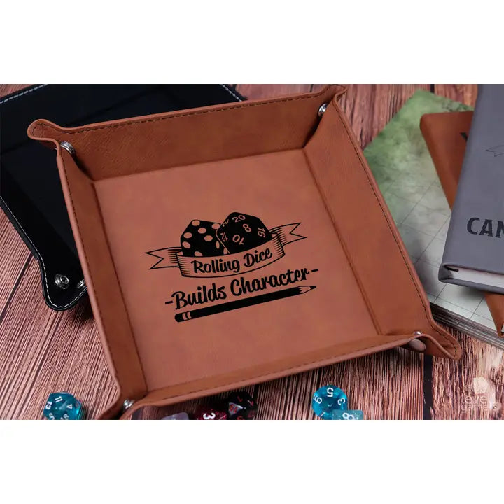 Level 1 Gamers Square Leatherette Dice Tray, Assorted Styles | Dragon's Lair Comics and Fantasy Houston TX