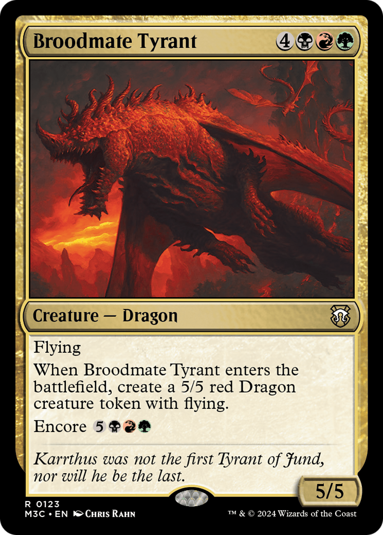 Broodmate Tyrant (Extended Art) (Ripple Foil) [Modern Horizons 3 Commander] | Dragon's Lair Comics and Fantasy Houston TX