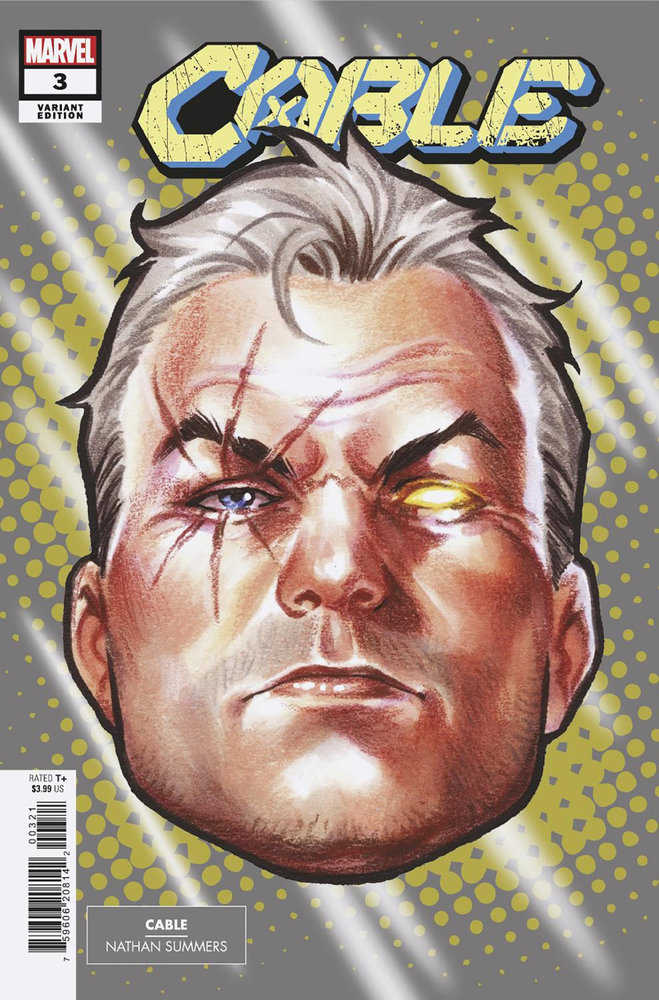 Cable #3 Mark Brooks Headshot Variant [Fhx] | Dragon's Lair Comics and Fantasy Houston TX