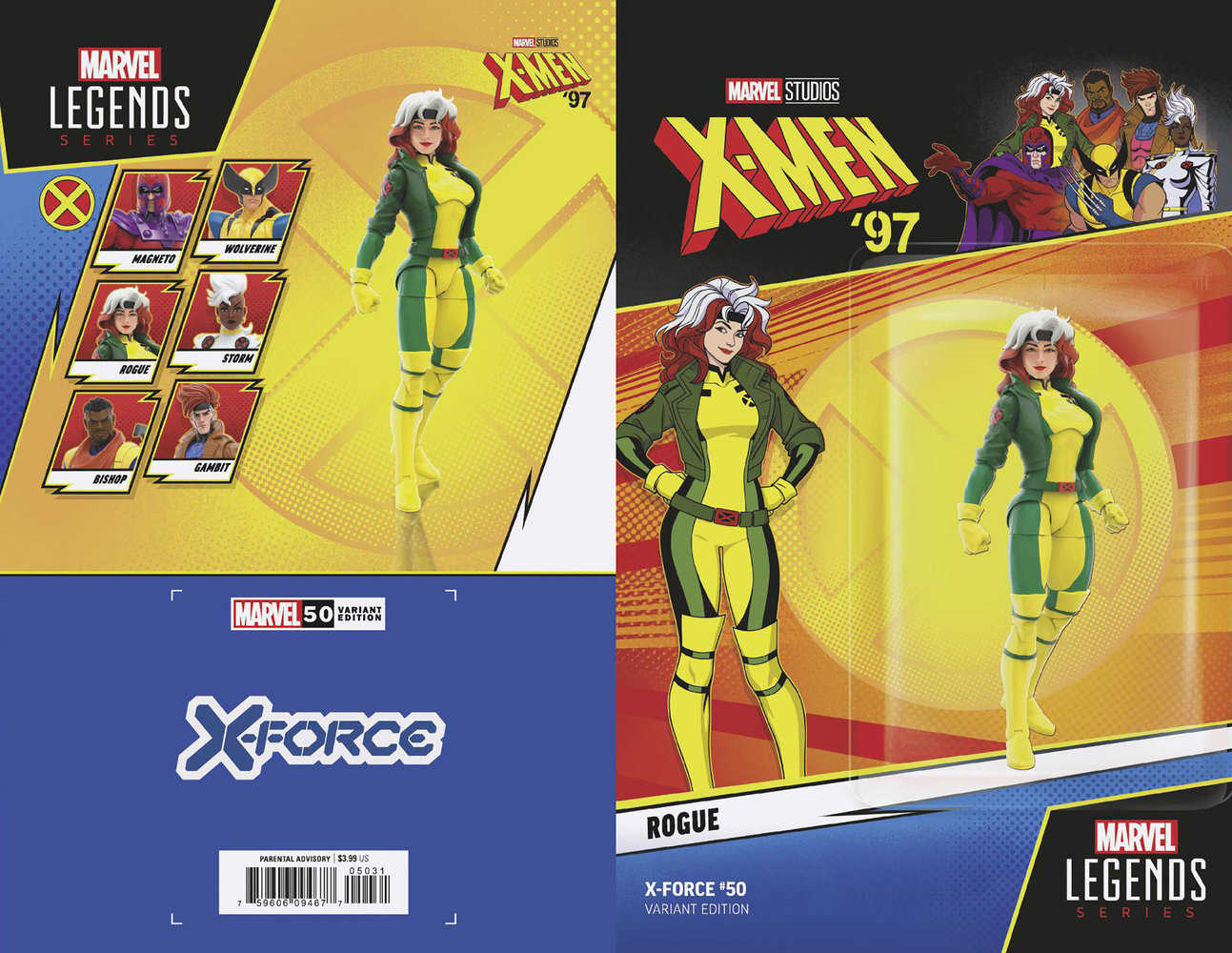 X-Force #50 X-Men 97 Rogue Action Figure Variant [Fall] | Dragon's Lair Comics and Fantasy Houston TX