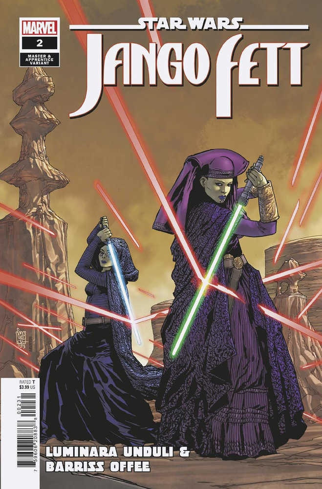 Star Wars: Jango Fett #2 Giuseppe Camuncoli Luminara Unduli & Barriss Offee Master & Apprentice Variant | Dragon's Lair Comics and Fantasy Houston TX