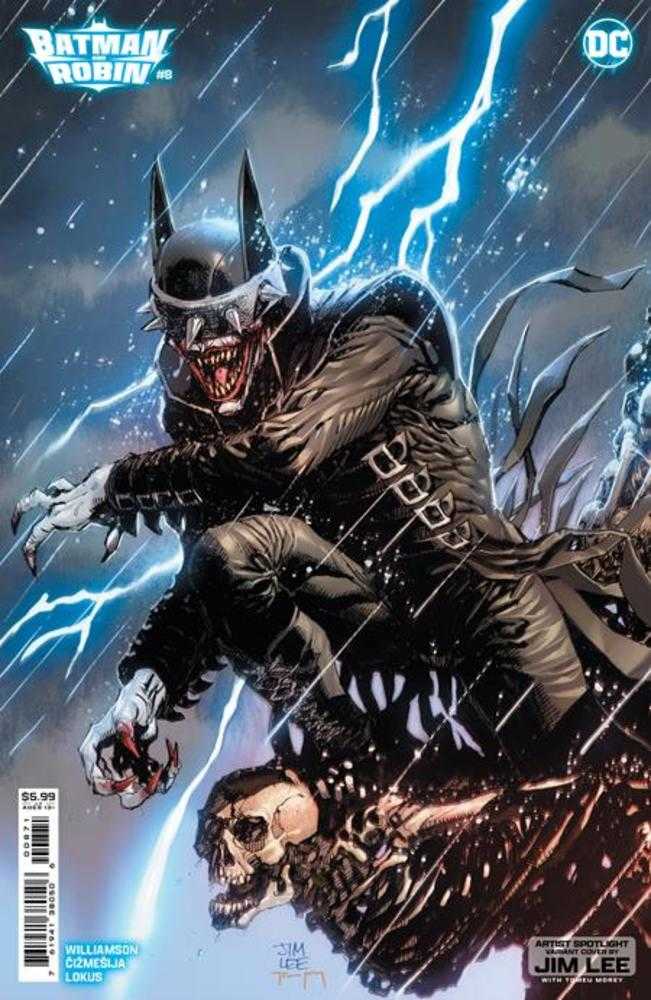 Batman And Robin #8 Cover D Jim Lee Artist Spotlight Card Stock Variant | Dragon's Lair Comics and Fantasy Houston TX