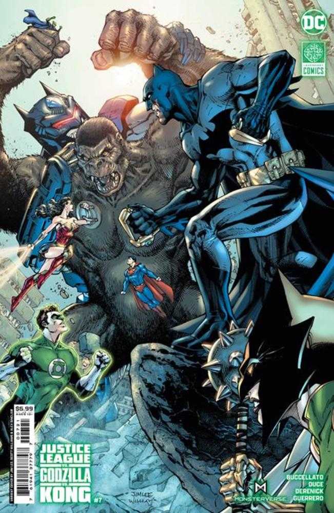 Justice League vs Godzilla vs Kong #7 (Of 7) Cover B Jim Lee & Scott Williams Card Stock Variant | Dragon's Lair Comics and Fantasy Houston TX