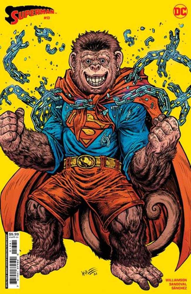 Superman #13 Cover F Maria Wolf April Fools Beppo The Super Monkey Card Stock Variant (House Of Brainiac) | Dragon's Lair Comics and Fantasy Houston TX