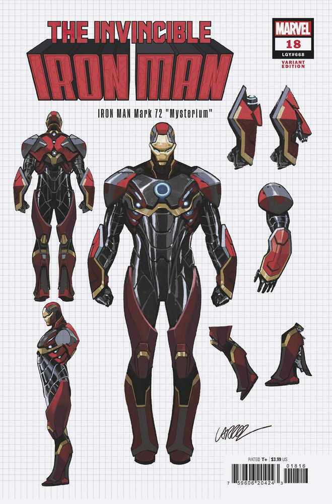 Invincible Iron Man #18 Pepe Larraz Design Variant [Fhx] | Dragon's Lair Comics and Fantasy Houston TX