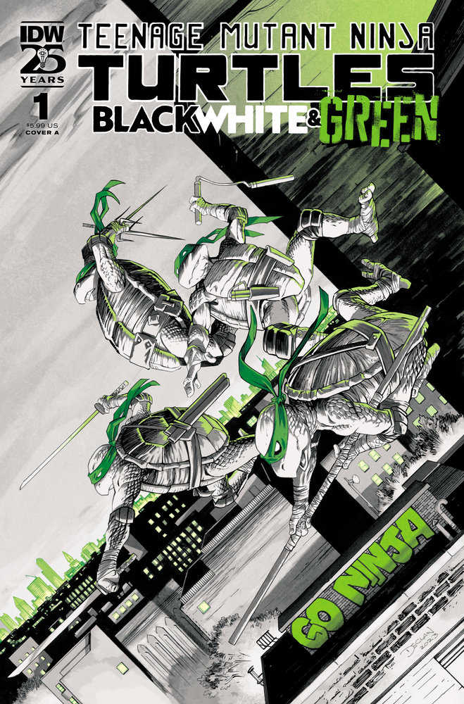 Teenage Mutant Ninja Turtles: Black, White, And Green #1 Cover A (Shalvey) | Dragon's Lair Comics and Fantasy Houston TX