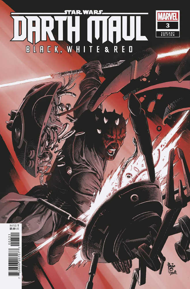 Star Wars: Darth Maul - Black, White & Red #3 Paulo Siqueira Variant | Dragon's Lair Comics and Fantasy Houston TX