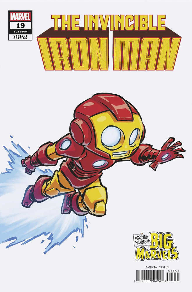 Invincible Iron Man #19 Skottie Young'S Big Marvel Variant | Dragon's Lair Comics and Fantasy Houston TX