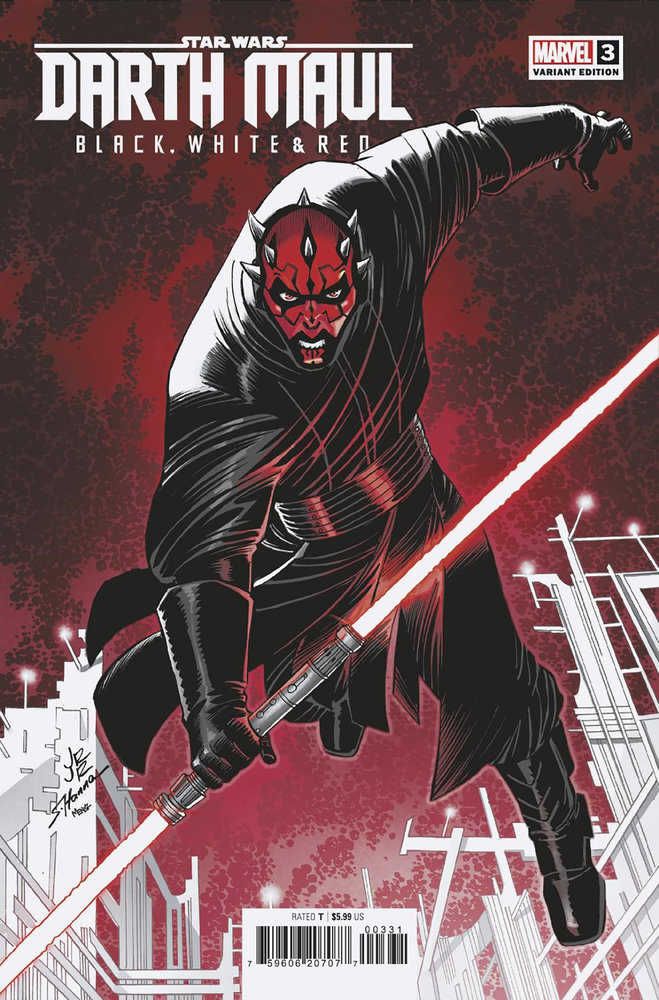 Star Wars: Darth Maul - Black, White & Red #3 John Romita Jr. Variant | Dragon's Lair Comics and Fantasy Houston TX