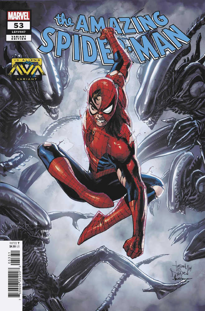 Amazing Spider-Man #53 Tony Daniel Marvel vs. Alien Variant | Dragon's Lair Comics and Fantasy Houston TX