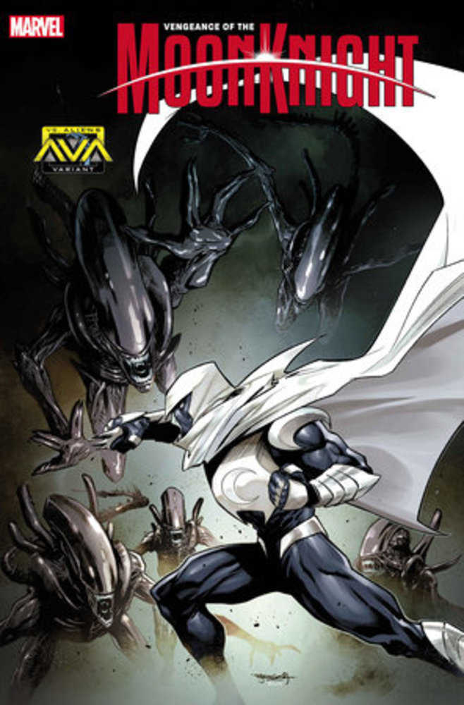 Vengeance Of Moon Knight #7 Segovia Marvel vs Alien Variant | Dragon's Lair Comics and Fantasy Houston TX