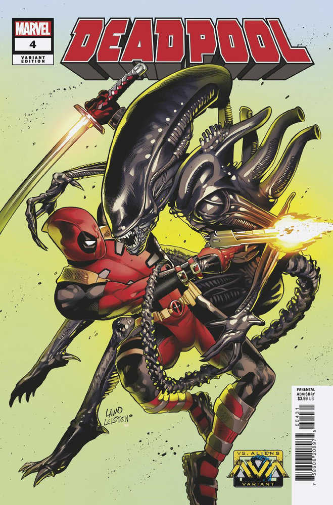 Deadpool #4 Greg Land Marvel vs. Alien Variant | Dragon's Lair Comics and Fantasy Houston TX