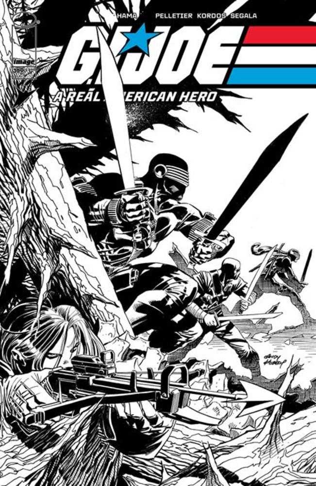 G.I. Joe A Real American Hero #309 Cover B Andy Kubert Black & White Variant | Dragon's Lair Comics and Fantasy Houston TX