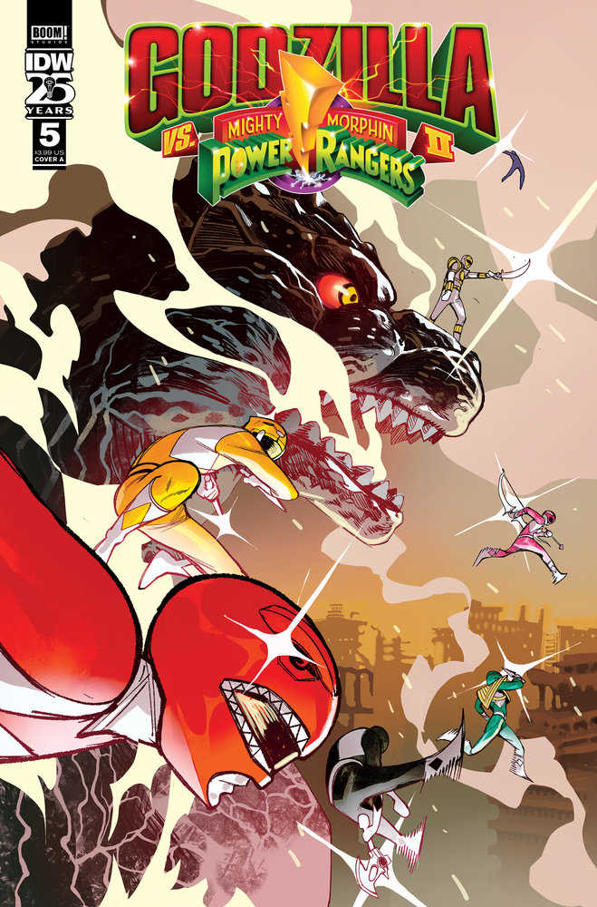 Godzilla vs MMPR II #5 Cover A Rivas | Dragon's Lair Comics and Fantasy Houston TX