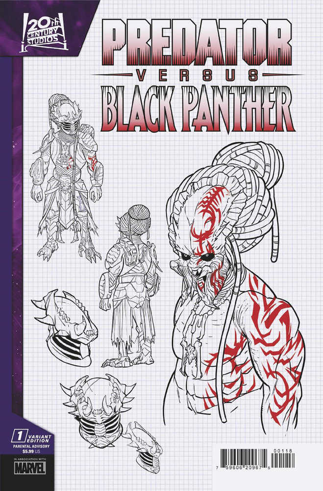 Predator vs. Black Panther #1 Chris Allen Design Variant | Dragon's Lair Comics and Fantasy Houston TX