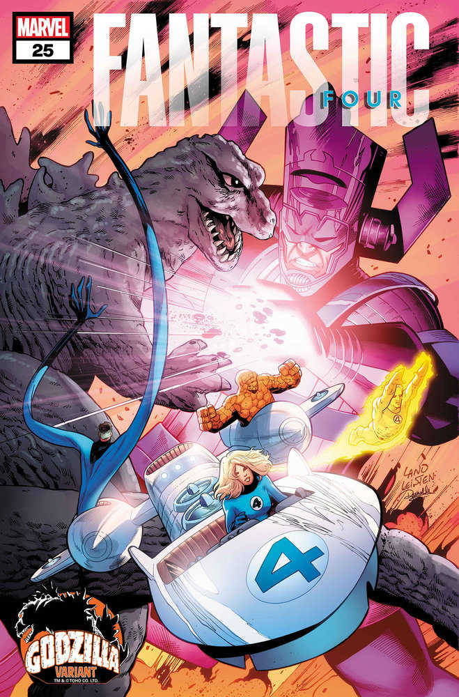 Fantastic Four #25 Greg Land Godzilla Variant | Dragon's Lair Comics and Fantasy Houston TX