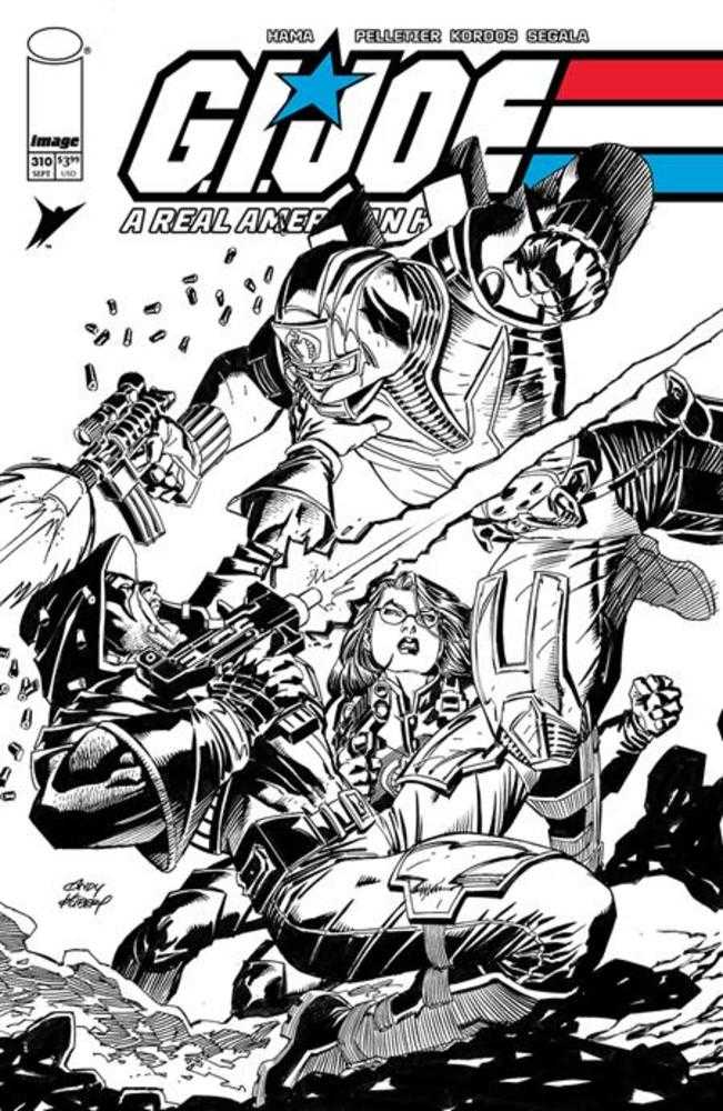 G.I. Joe A Real American Hero #310 Cover B Andy Kubert Black & White Variant | Dragon's Lair Comics and Fantasy Houston TX