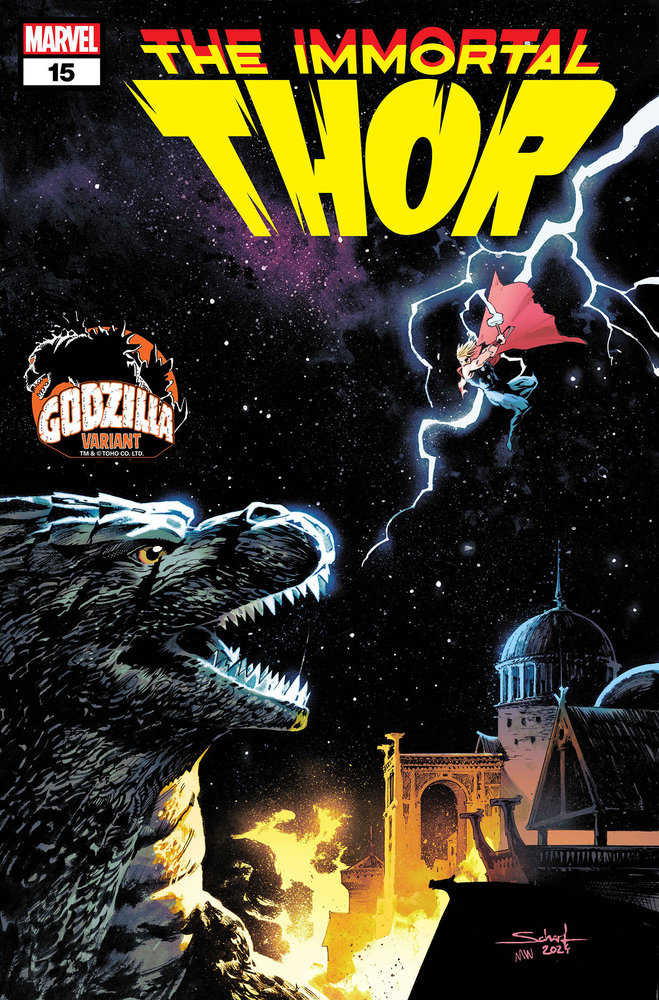 Immortal Thor #15 Jonas Scharf Godzilla Variant | Dragon's Lair Comics and Fantasy Houston TX