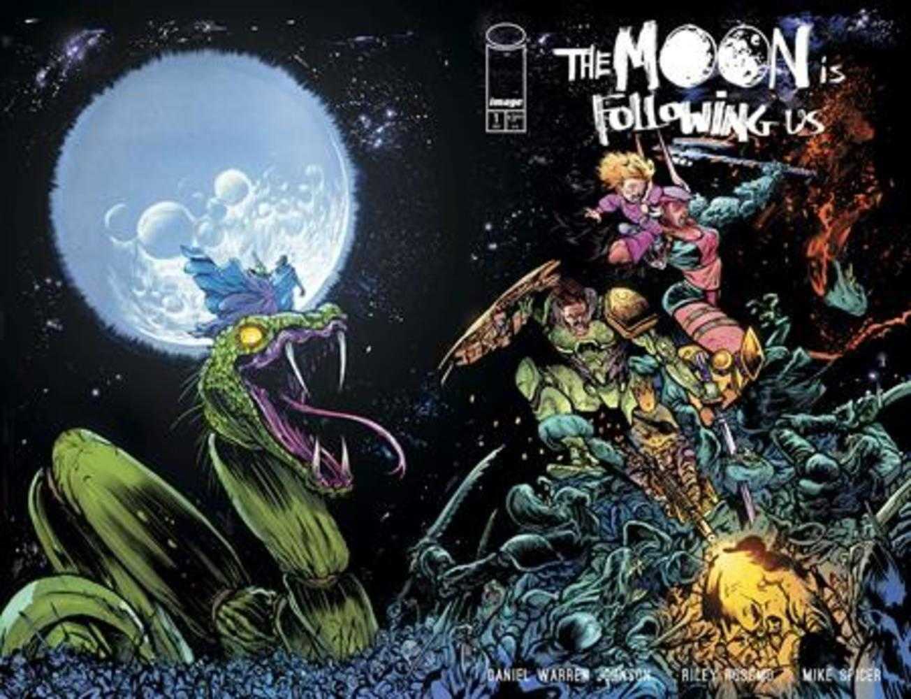 The Moon Is Following Us #1 (Of 10) Cover B Daniel Warren Johnson & Mike Spicer Wraparound Variant | Dragon's Lair Comics and Fantasy Houston TX