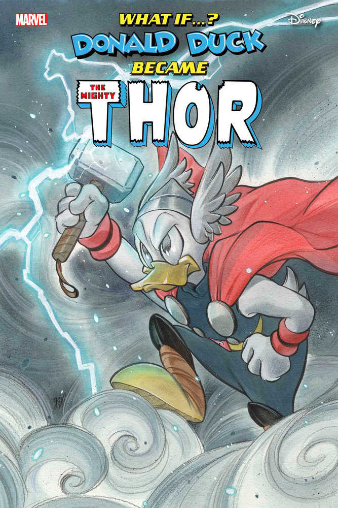 Marvel & Disney: What If...? Donald Duck Became Thor #1 Peach Momoko Variant | Dragon's Lair Comics and Fantasy Houston TX