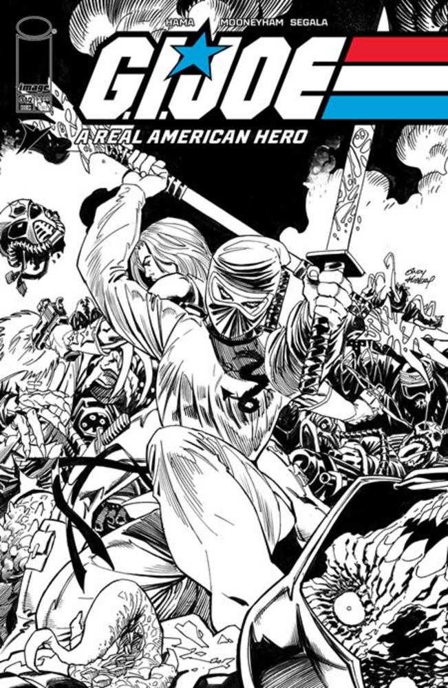 G.I. Joe A Real American Hero #312 Cover B Andy Kubert Black & White Variant | Dragon's Lair Comics and Fantasy Houston TX