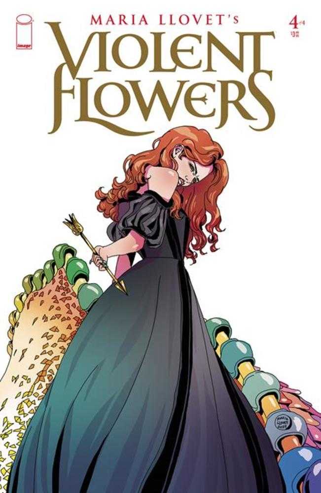 Violent Flowers #4 (Of 4) Cover B Maria Llovet Black Dress Variant (Mature) | Dragon's Lair Comics and Fantasy Houston TX