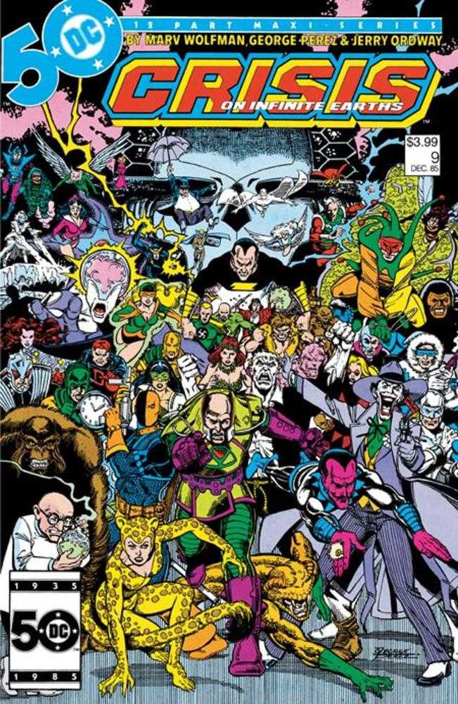 Crisis On Infinite Earths #9 Facsimile Edition Cover A George Perez | Dragon's Lair Comics and Fantasy Houston TX