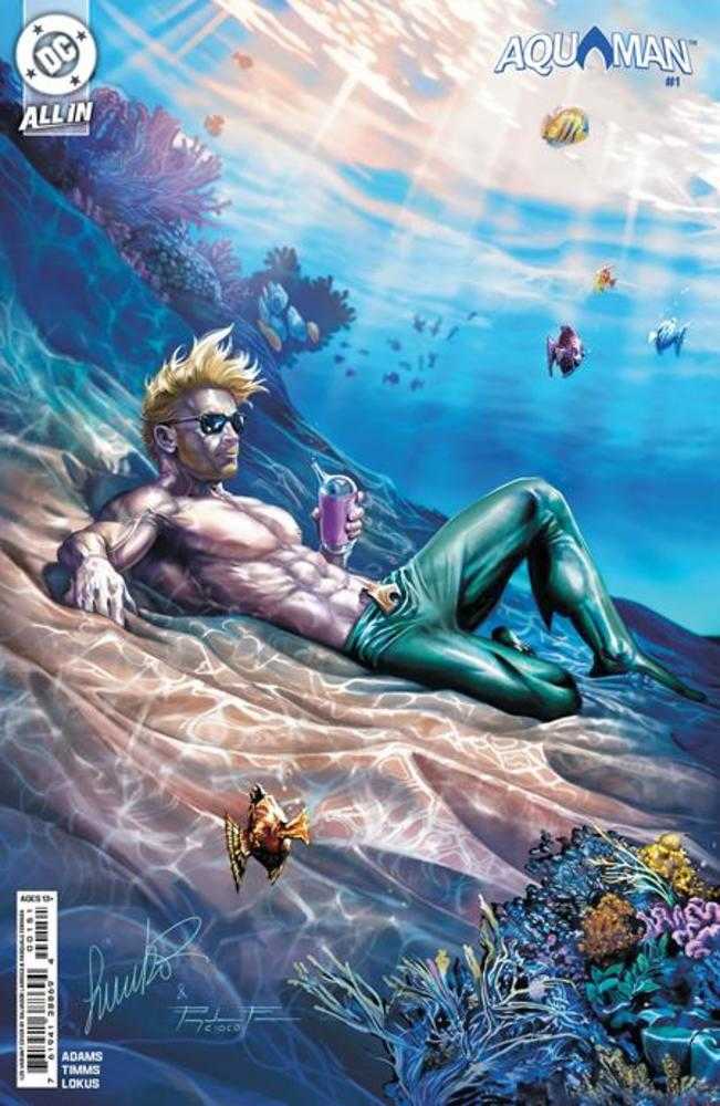 Aquaman #1 Cover F 1 in 25 Salvador Larroca Card Stock Variant | Dragon's Lair Comics and Fantasy Houston TX