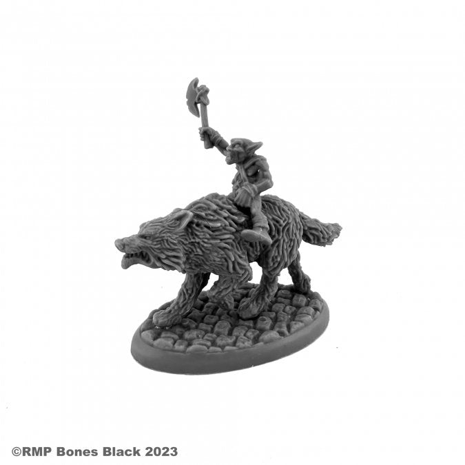 Reaper Bones Black: Goblin Wolfrider (Axe) | Dragon's Lair Comics and Fantasy Houston TX